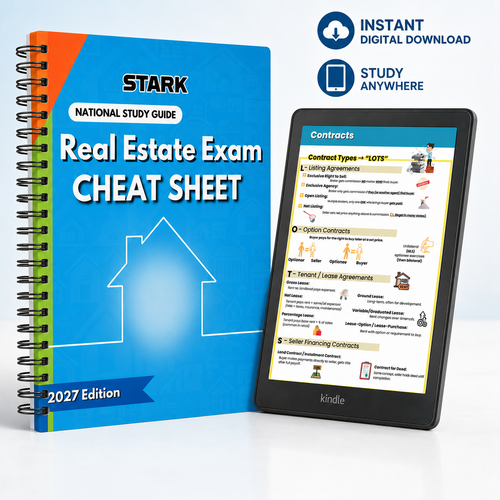 Real Estate Exam Cheat Sheet — Digital Download